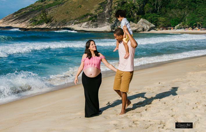 Book Gestante na Praia no Rio de Janeiro - Fotografo Casamento do RJ